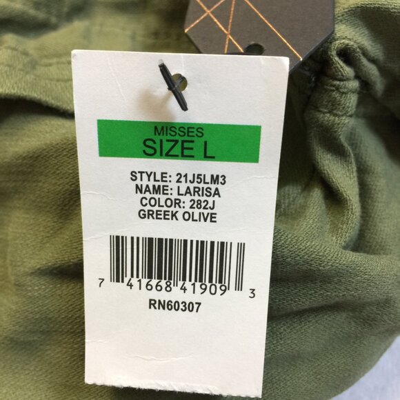 New! Supplies by Union Bay Larisa Jacket L Womans Greek Olive Snap Buttons - Picture 13 of 16